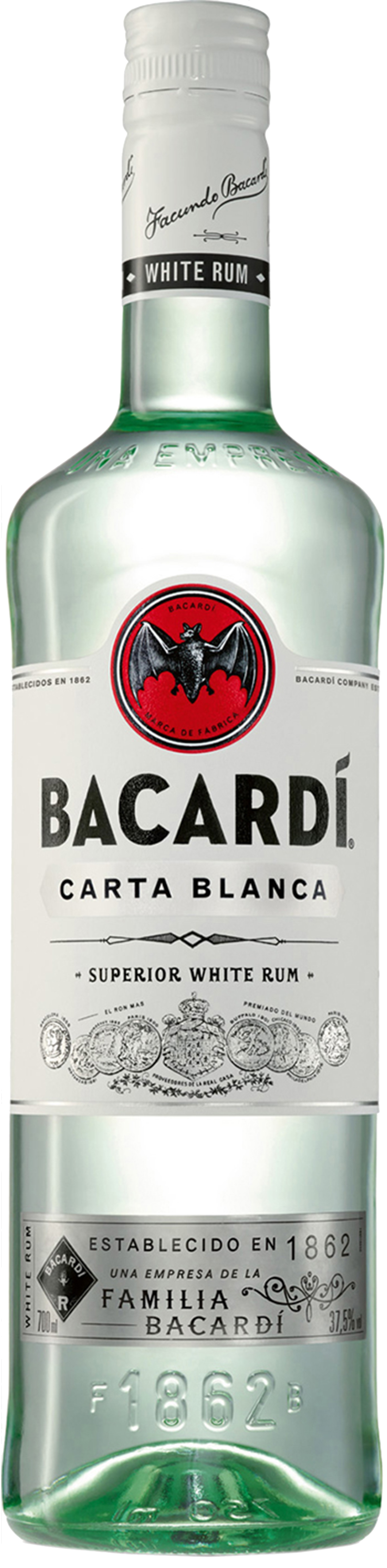 Bacardi - 100 40% Blanca Carta cl vol