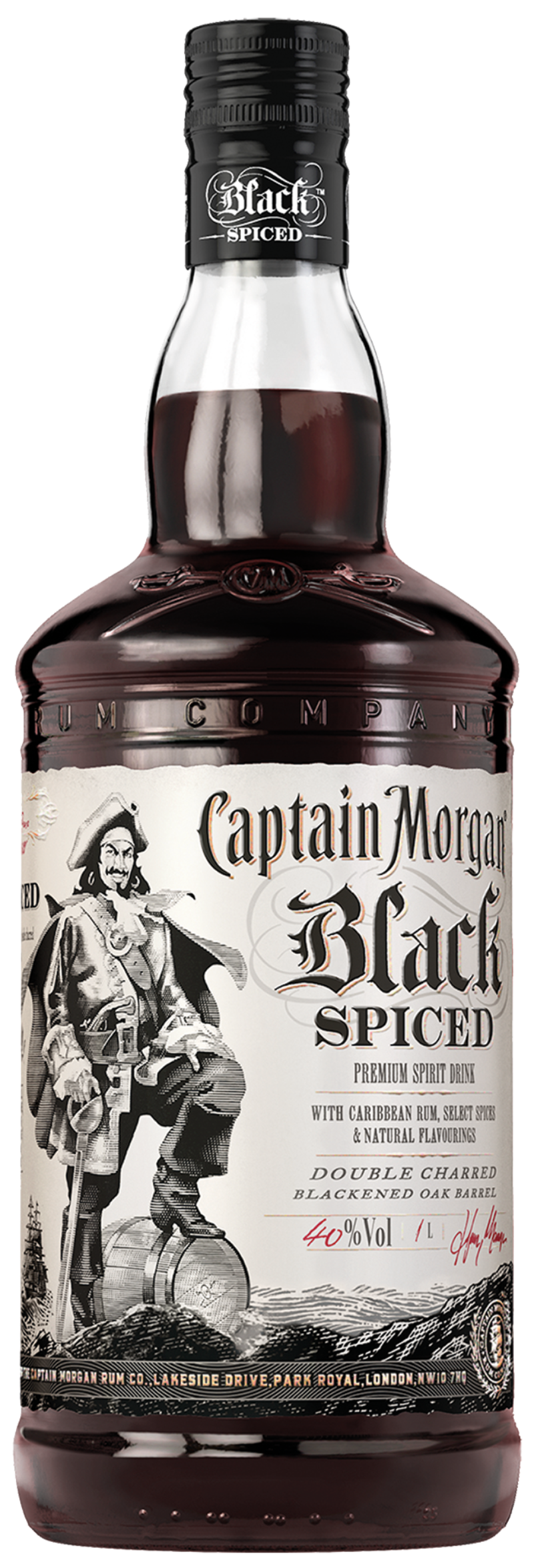 - 40% cl Morgan Captain Spiced vol Black 100