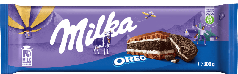 Milka Oreo Big Crunch Chocolate Candy Bar 300g (Pack of 5